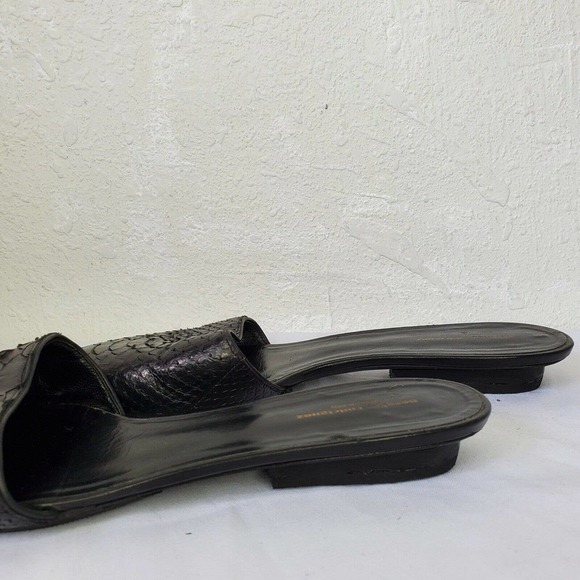 NARCISO RODRIGUEZ Mules Womens Size 7 US Snake Leather Pointy Toee Flat Shoes - Picture 6 of 12